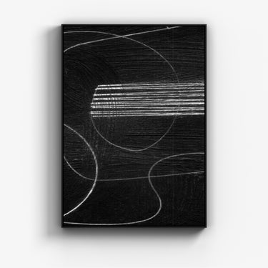 Quadro Black 2 em canvas, moldura preta