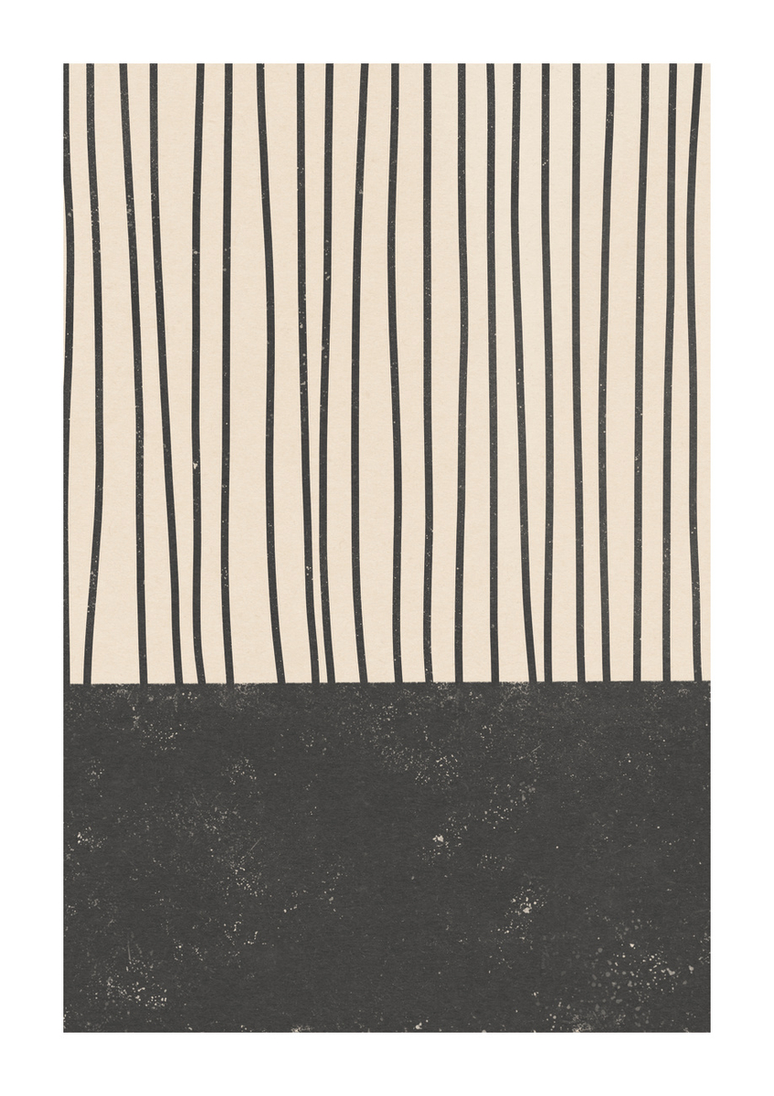 Quadro Black and Beige Minimalist Lines