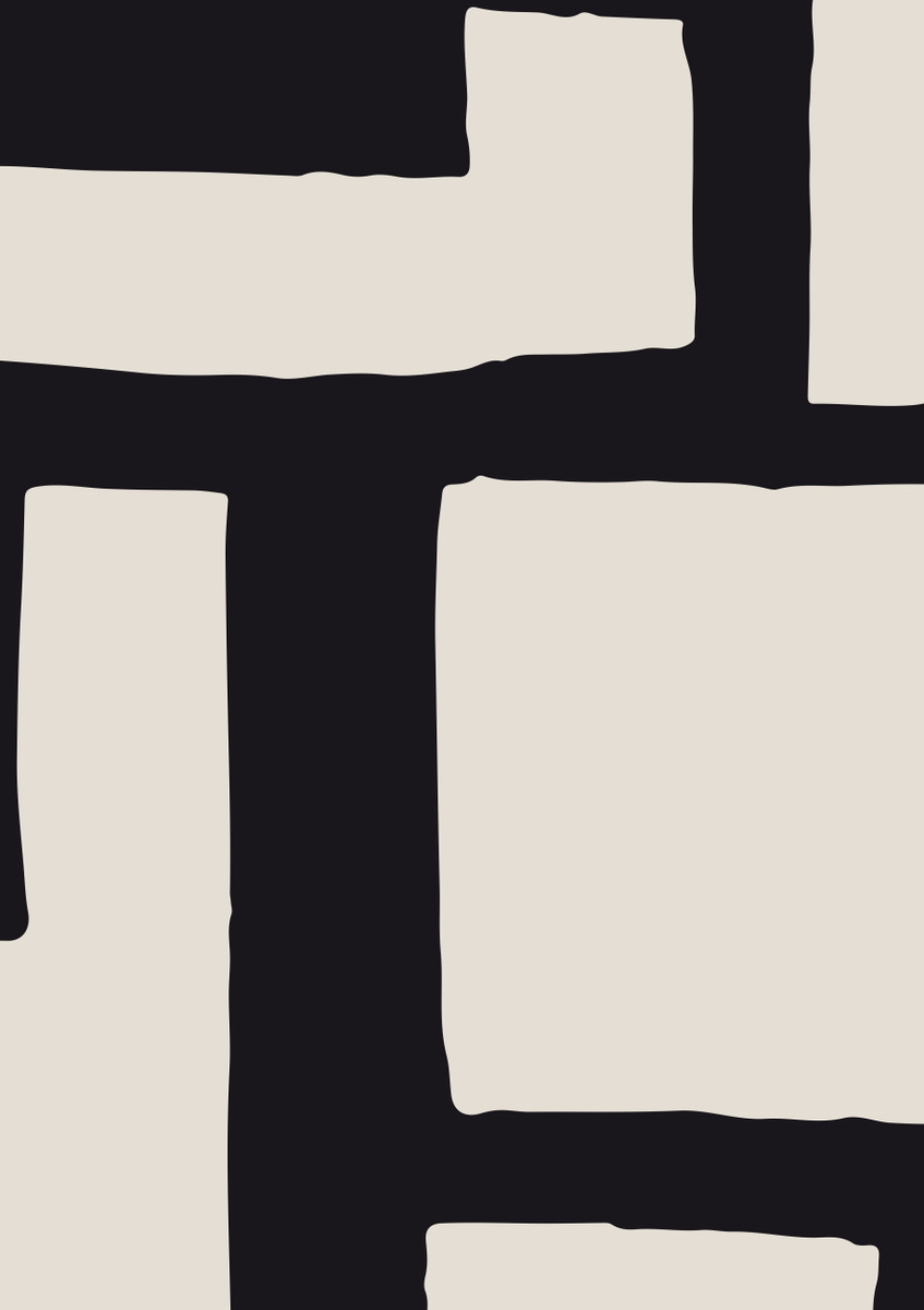 Quadro Black and White Abstract