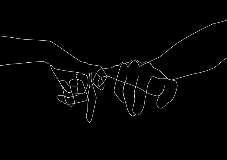 Quadro Black Pinky Swear