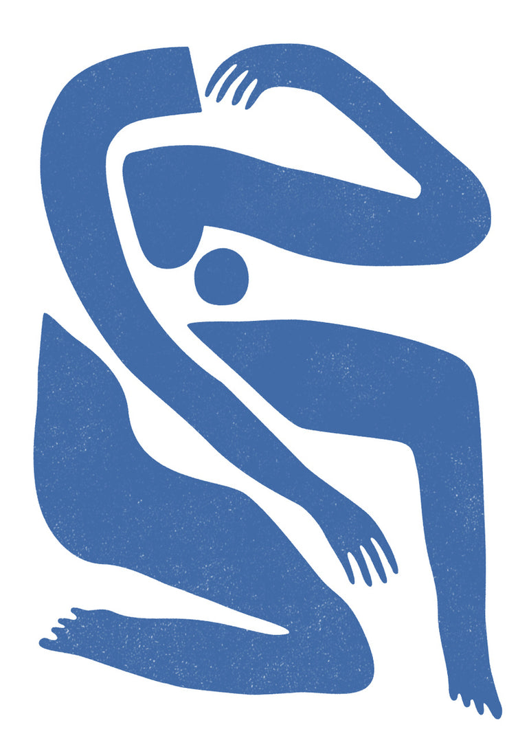 Quadro Blue Body Abstract