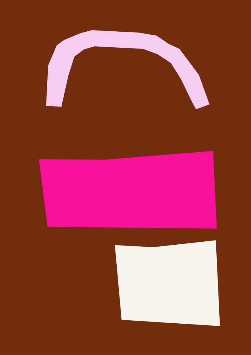 Quadro Bold Shapes Brown
