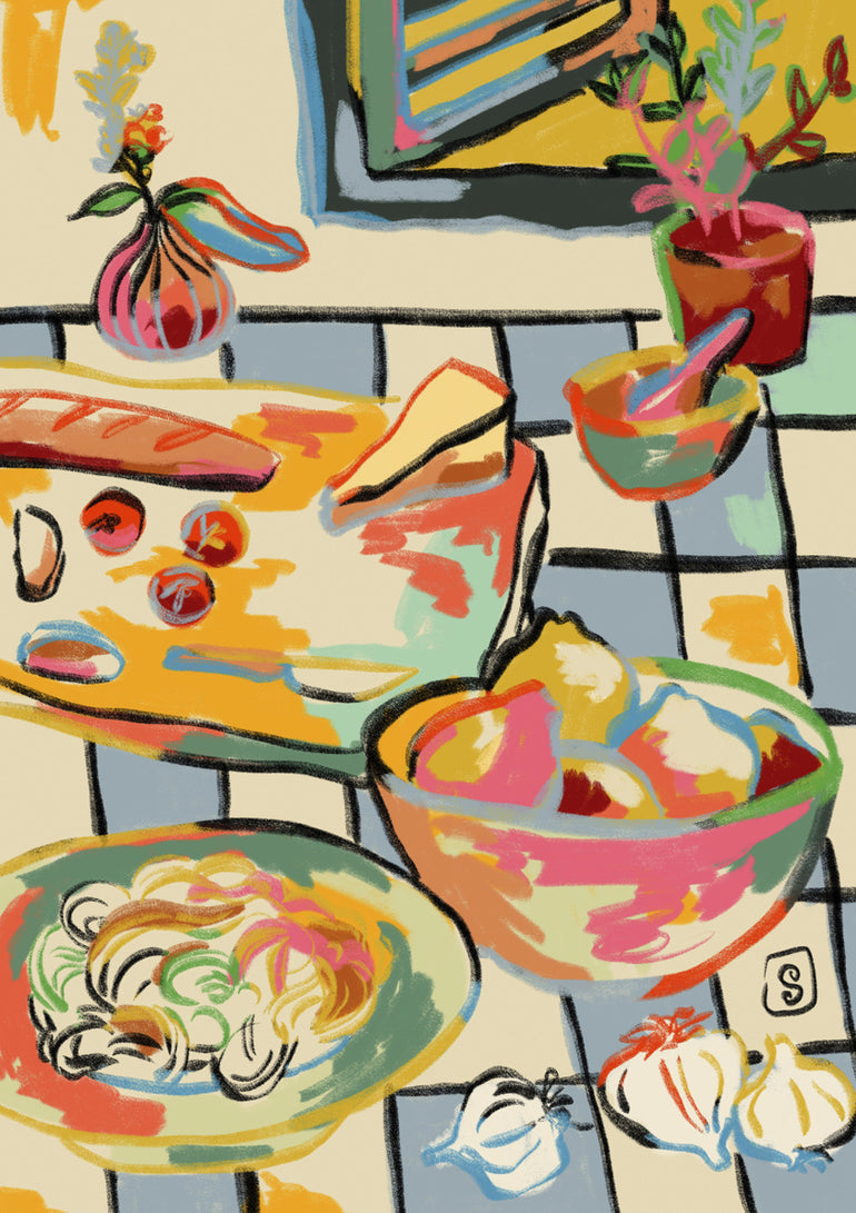 Quadro Bread and Pasta Love