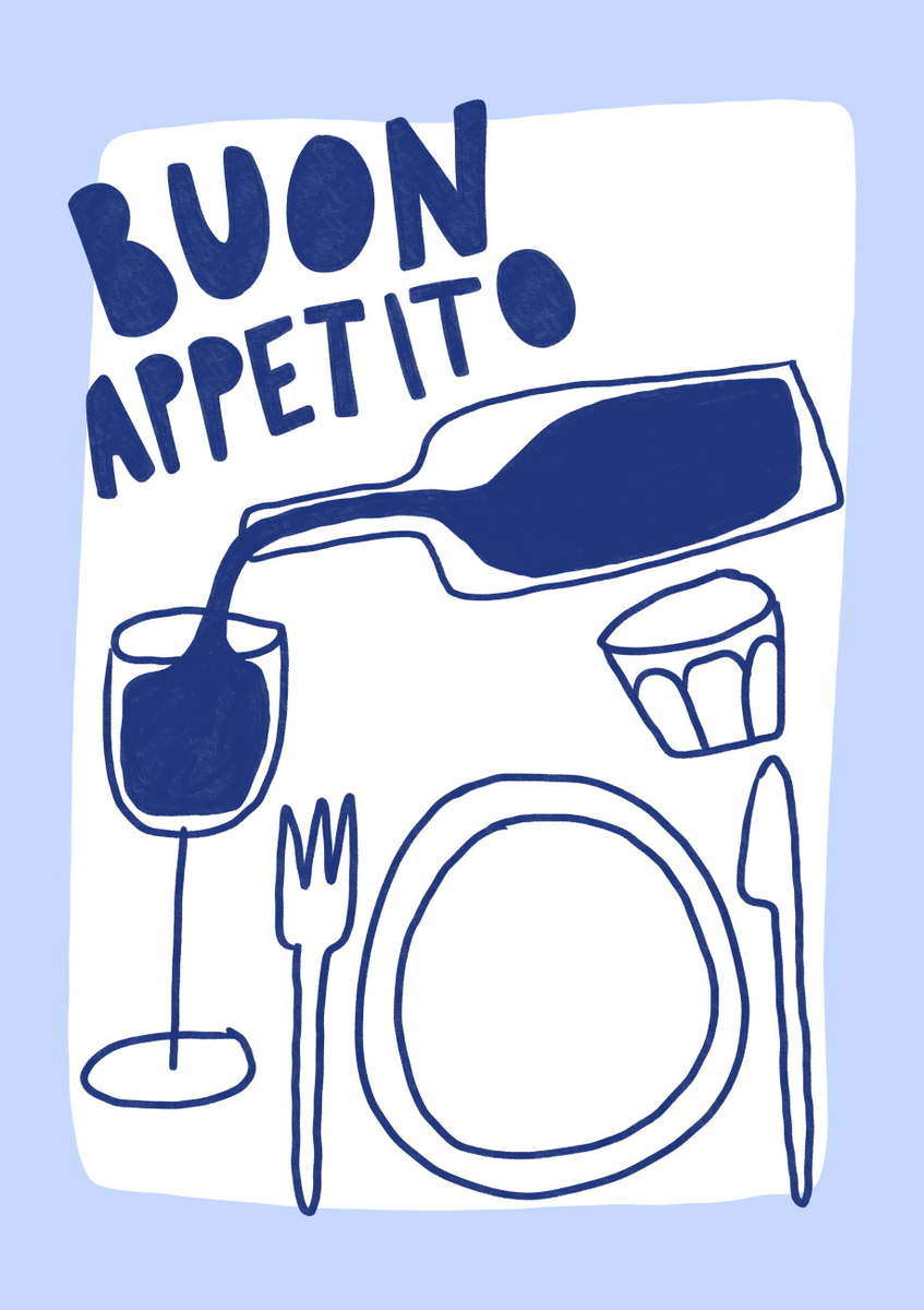 Quadro Buon Appetito in Blue