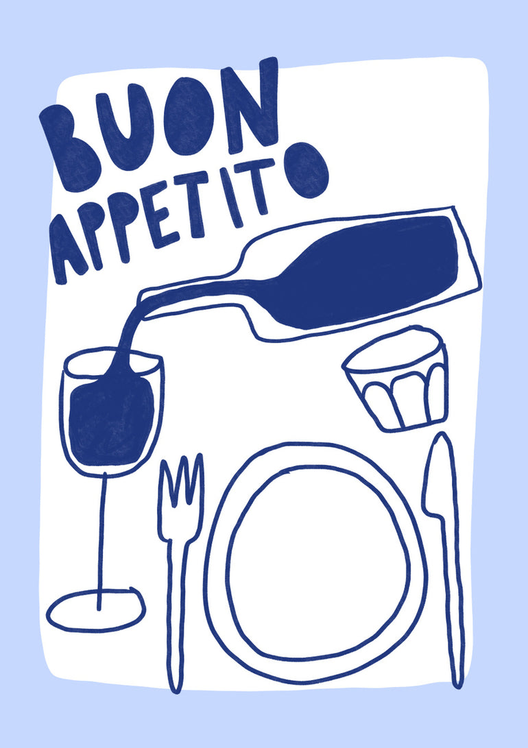 Quadro Buon Appetito in Blue