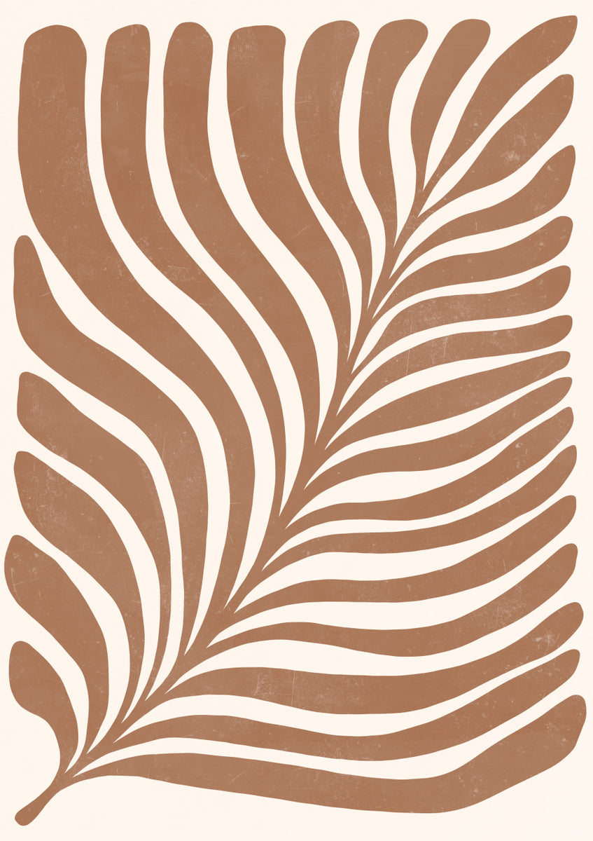 Quadro Burnt Orange Abstract Leaf
