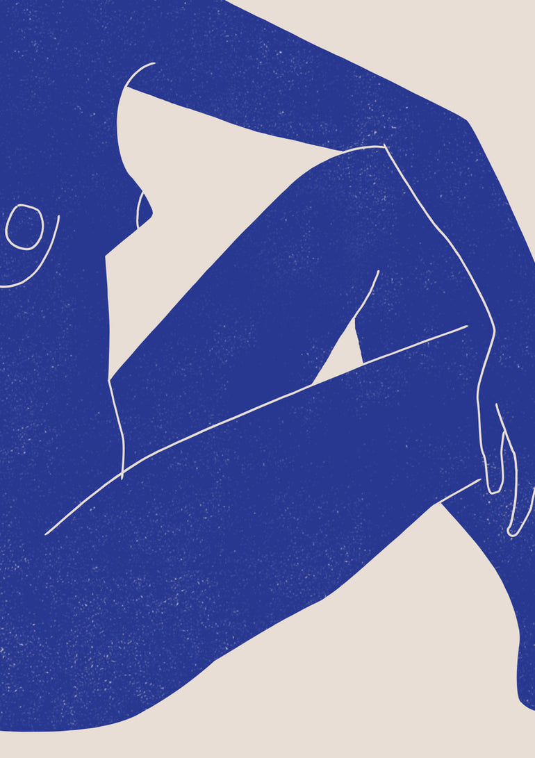 Quadro Closeup Nude Blockprint 1