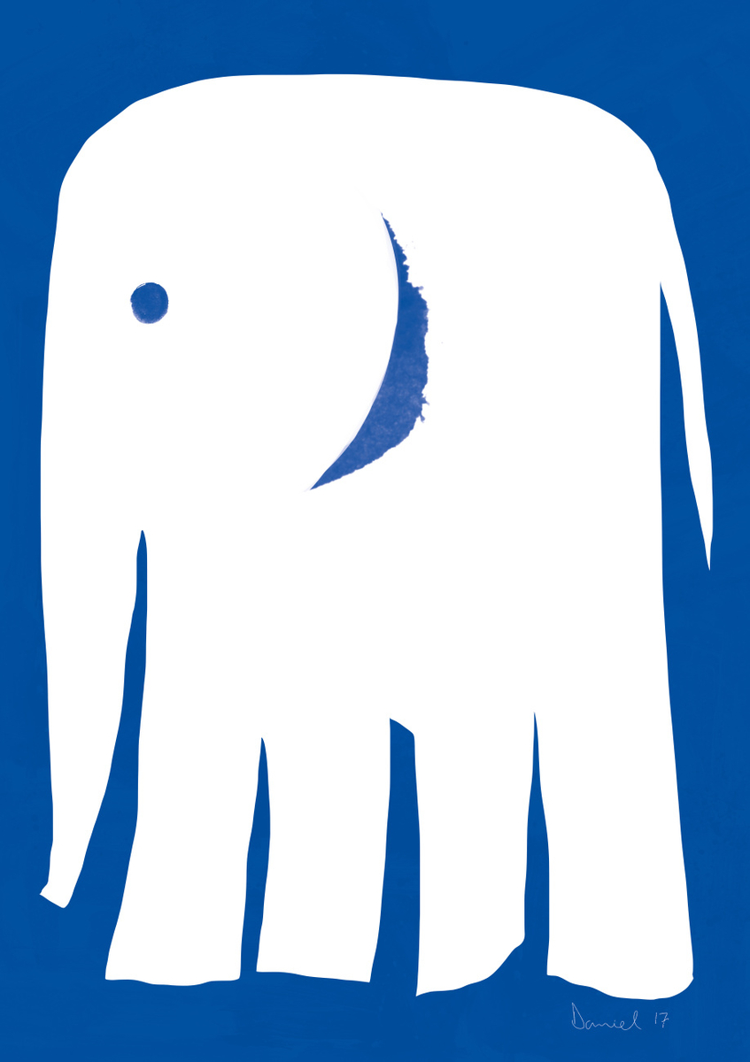 Quadro Elephant Blue