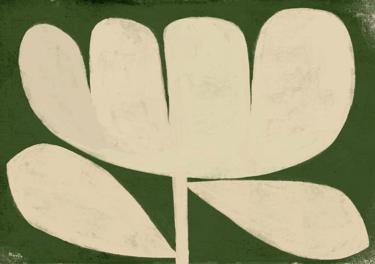 Quadro Flor Em Verde