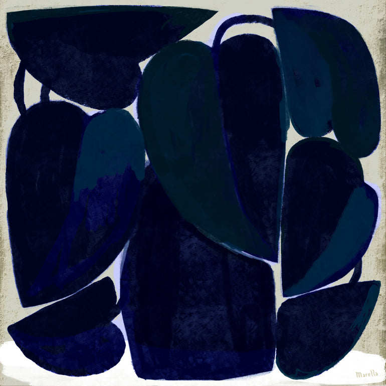 Quadro Foglie Blu