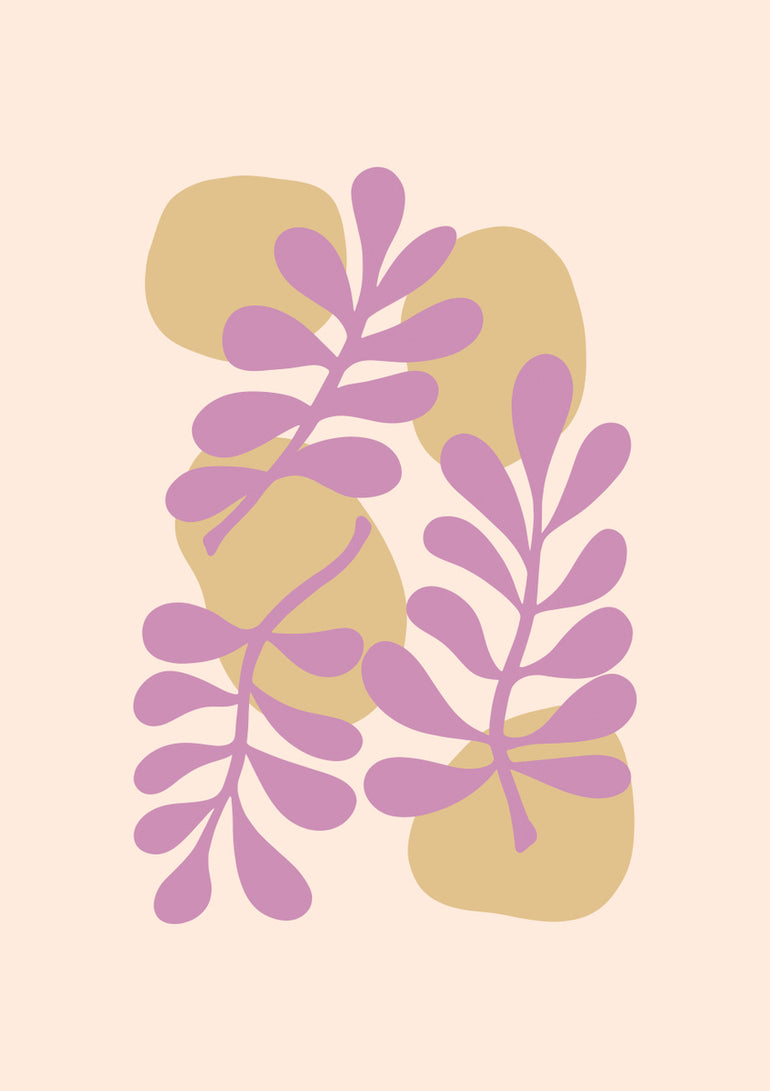 Quadro Frond 2 - Pink Leaves