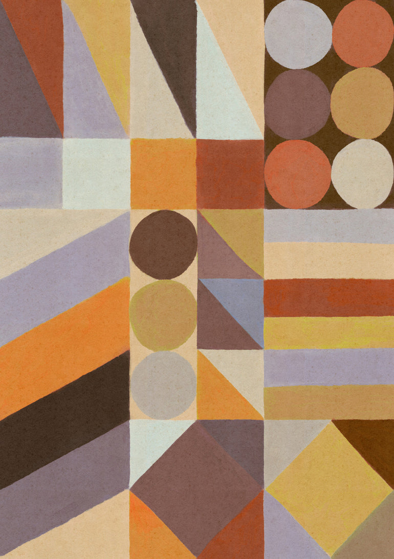 Quadro Geometric Shapes Colors #1