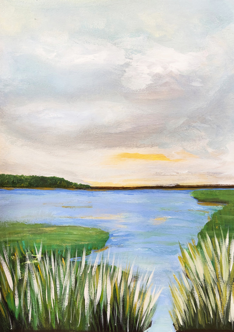 Quadro Golden At Dusk Lagoon