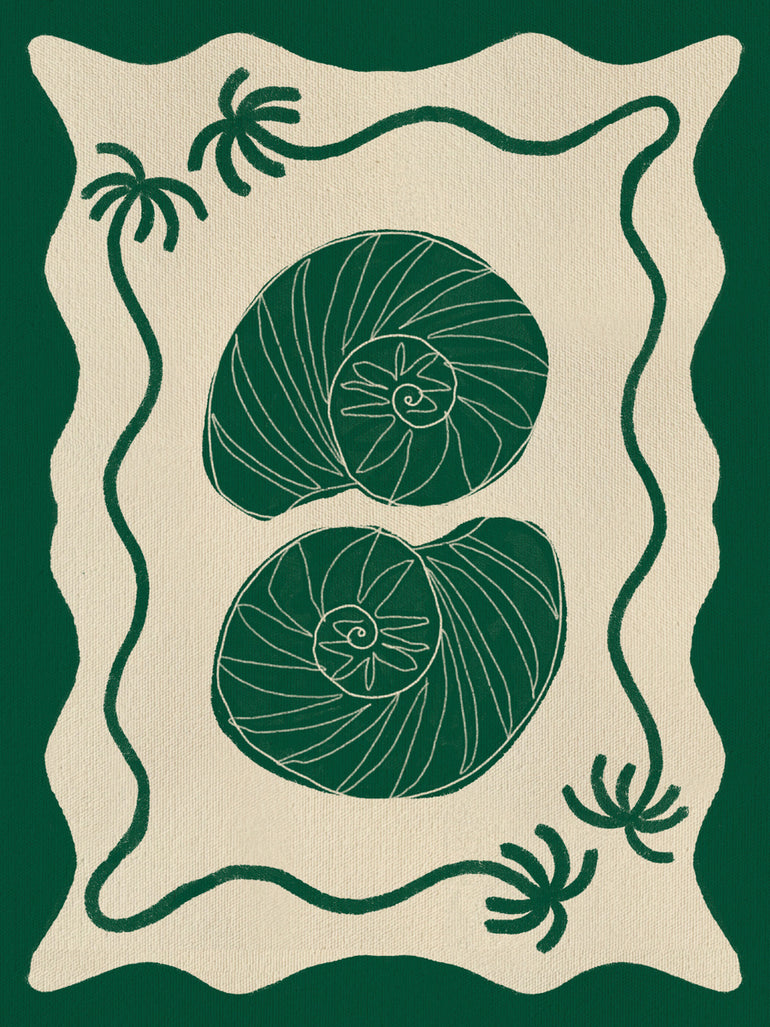 Quadro Green Seashell Stories