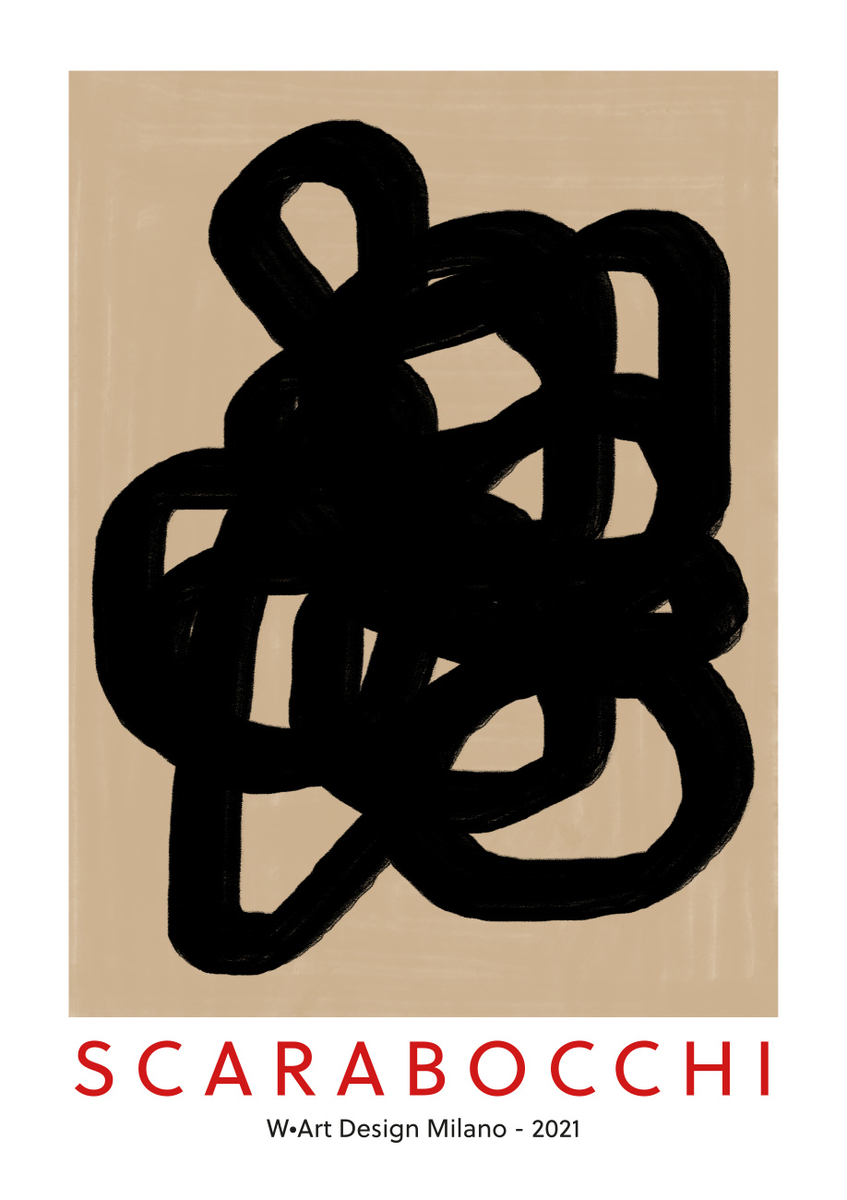 Quadro Italian Mid Century Exhibition Black