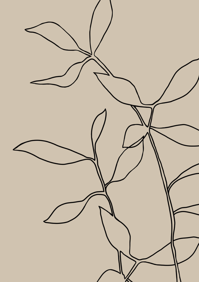 Quadro Leaves Outline no. 1