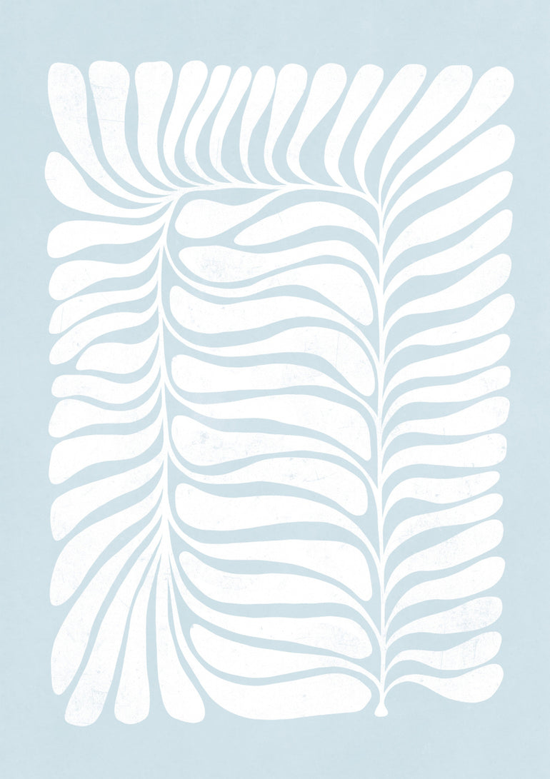 Quadro Light Blue Abstract Botanical