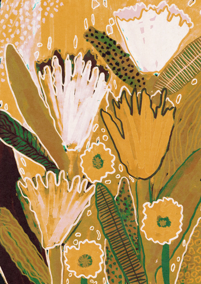 Quadro Magic Wildflowers Yellow Green