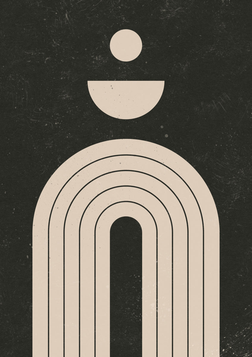 Quadro Mid Century Black and Beige