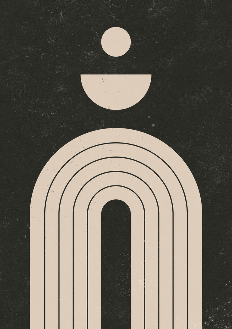 Quadro Mid Century Black and Beige
