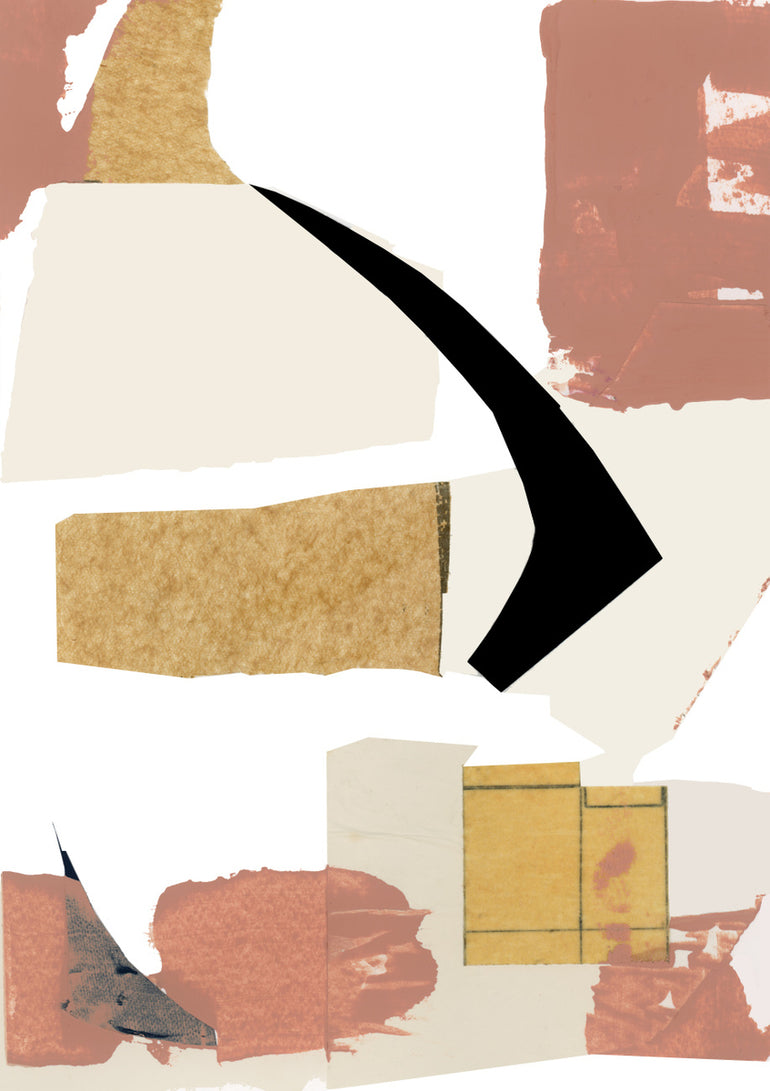 Quadro Neutral Abstract Shapes on White 1