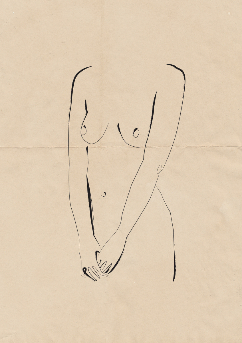 Quadro Pencil on Paper Nude 01