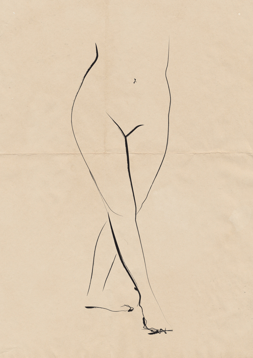 Quadro Pencil on Paper Nude 02