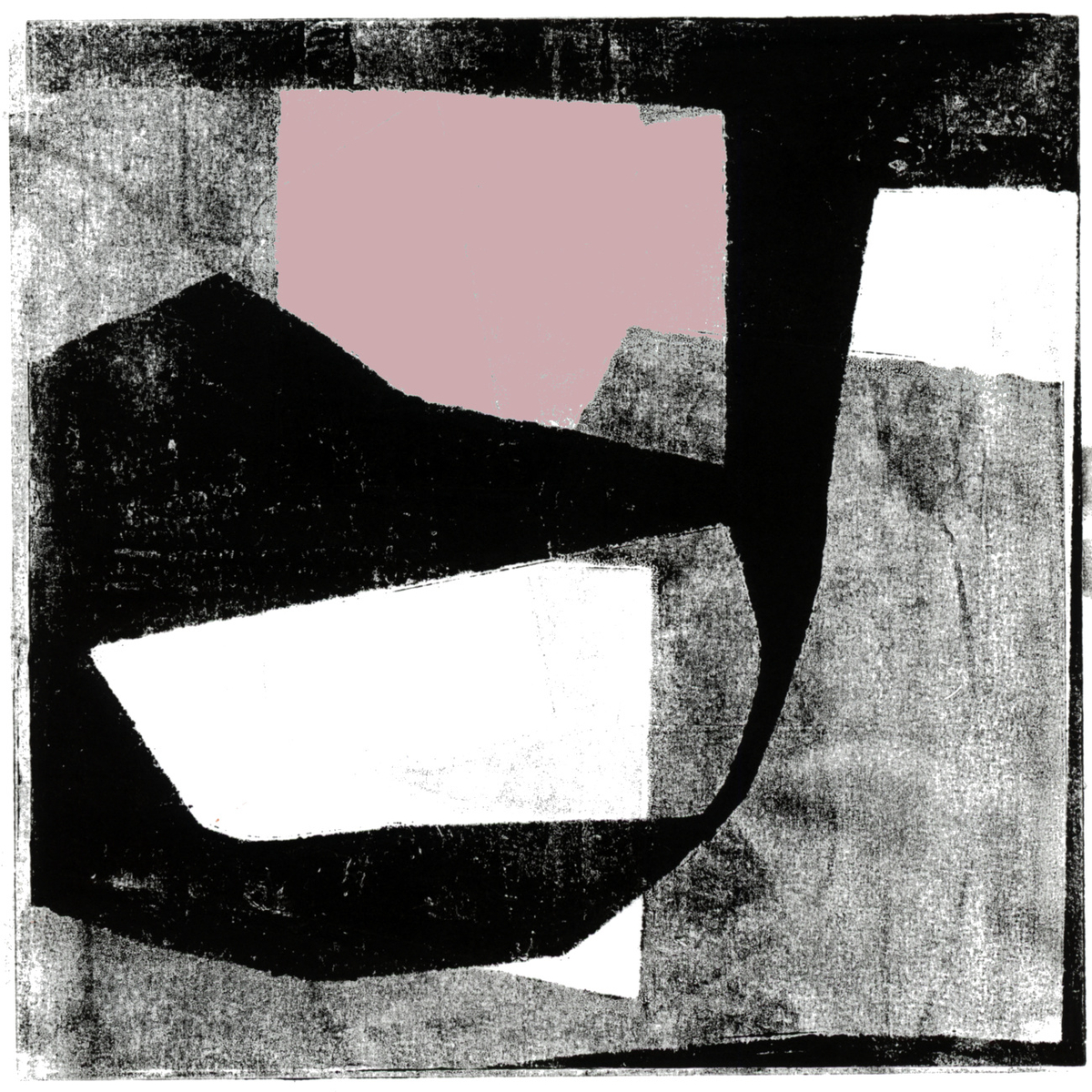 Quadro Pink and Black Abstract Shapes 1
