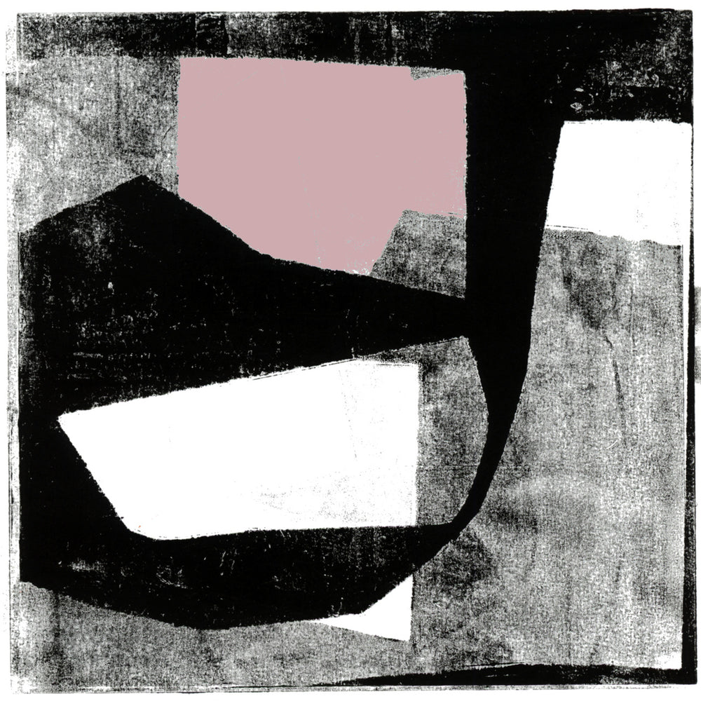 Quadro Pink and Black Abstract Shapes 1