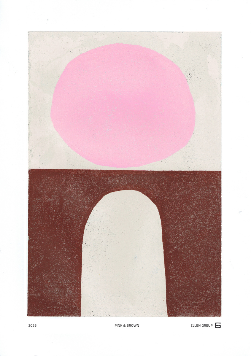 Quadro Pink Brown Forms