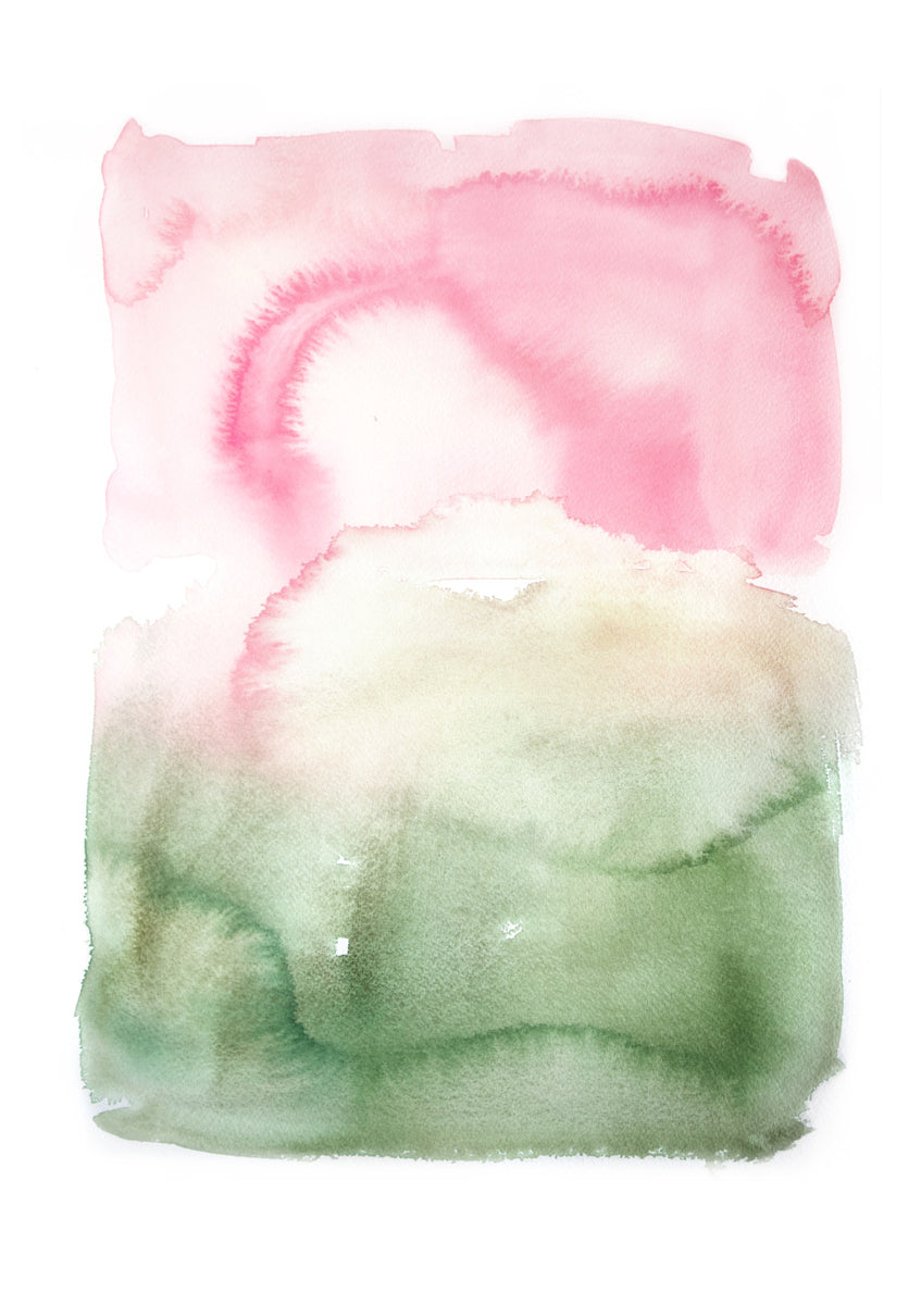 Quadro Pink Green Abstract