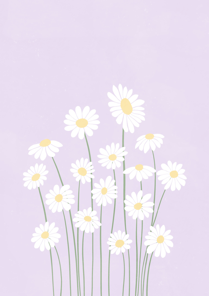 Quadro Purple Daisies