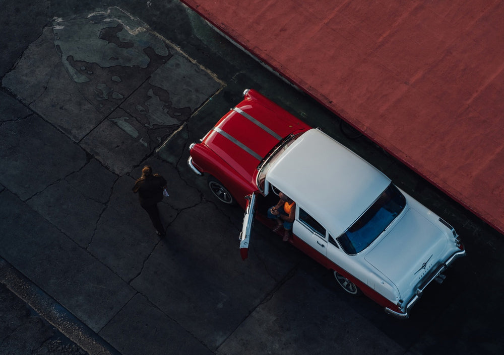 Quadro Red and White Car