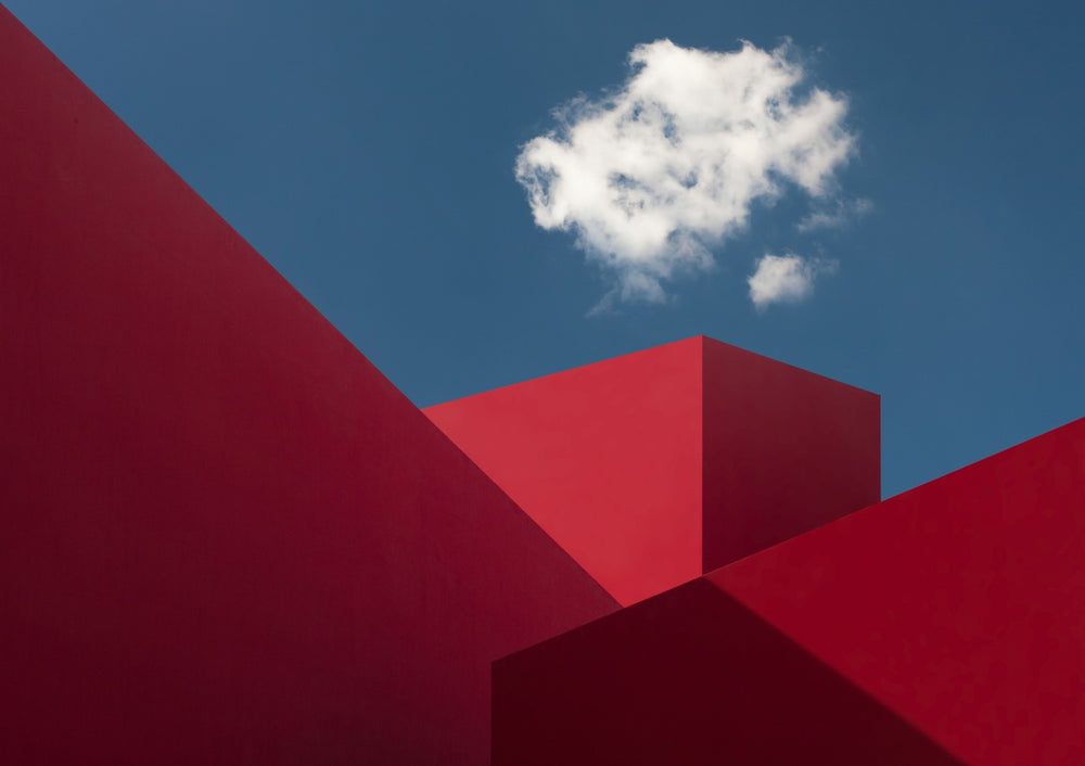Quadro Red Shapes By Hugo Borges