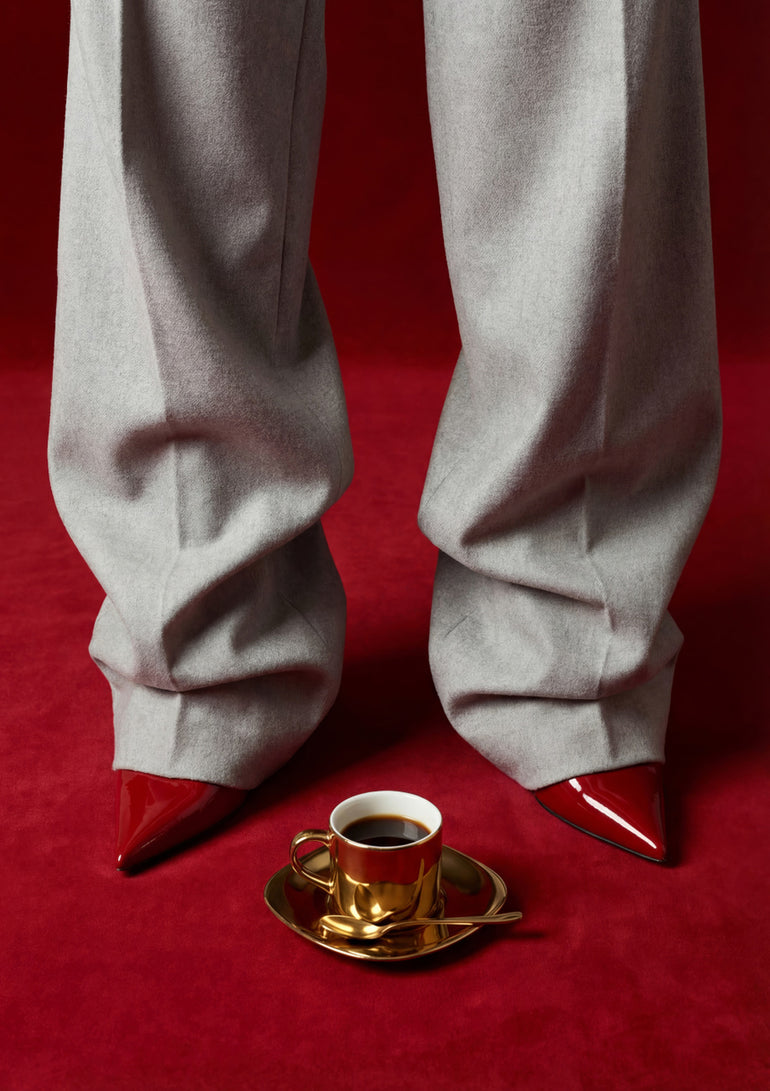 Quadro Red Shoes and Coffee