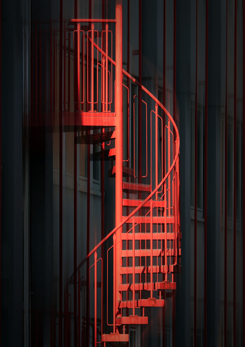 Quadro Red Spiral