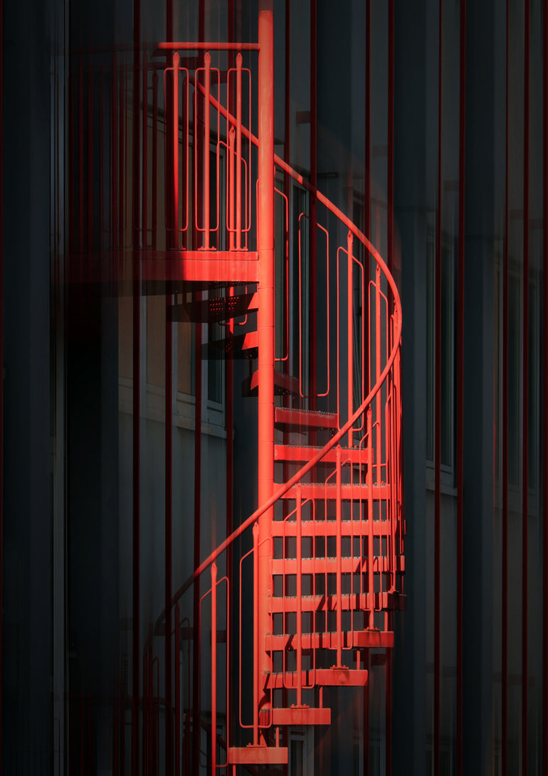 Quadro Red Spiral