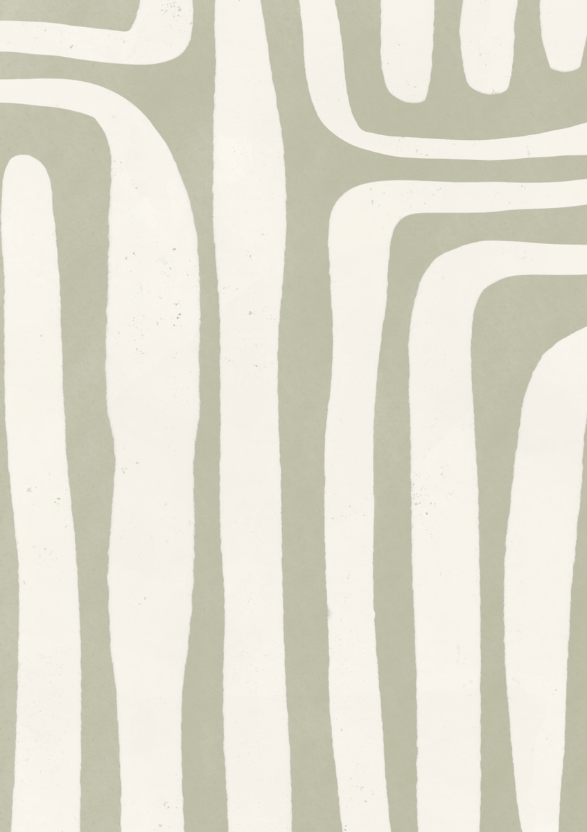 Quadro Sage Green Abstract Stripes