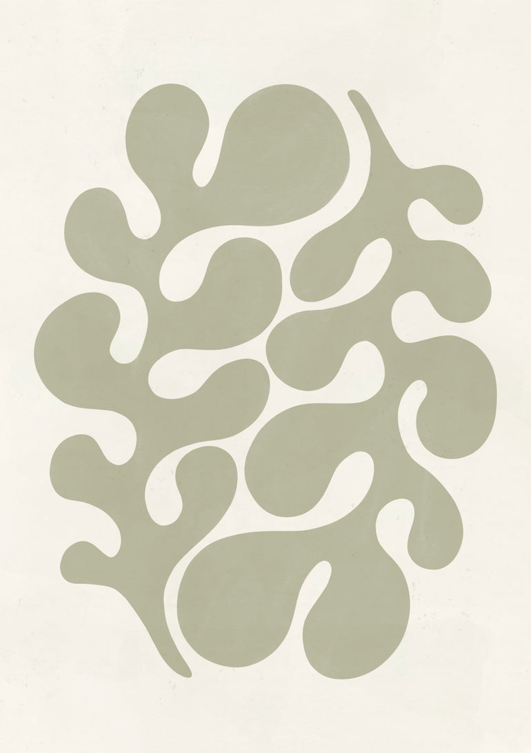 Quadro Sage Green Organic Leaves