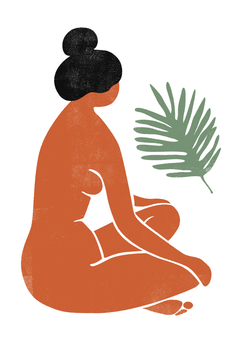 Quadro Sitting Girl Tropical