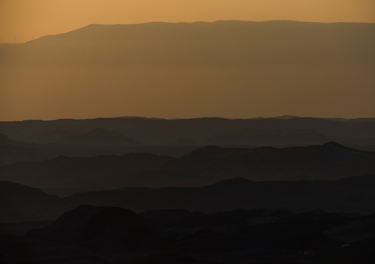 Quadro Sunrise over Ramon crater #3