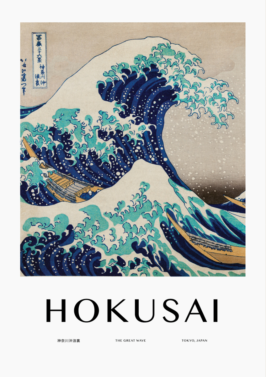Quadro The Great Wave by  Hokusai