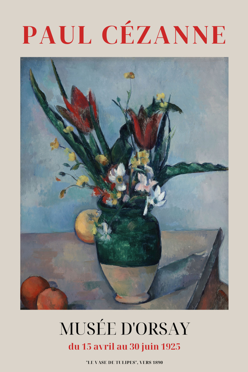 Quadro Vase of Tulips by Paul Cezanne