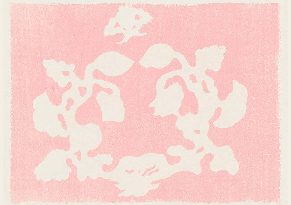 Quadro Vintage Woodblock Pink