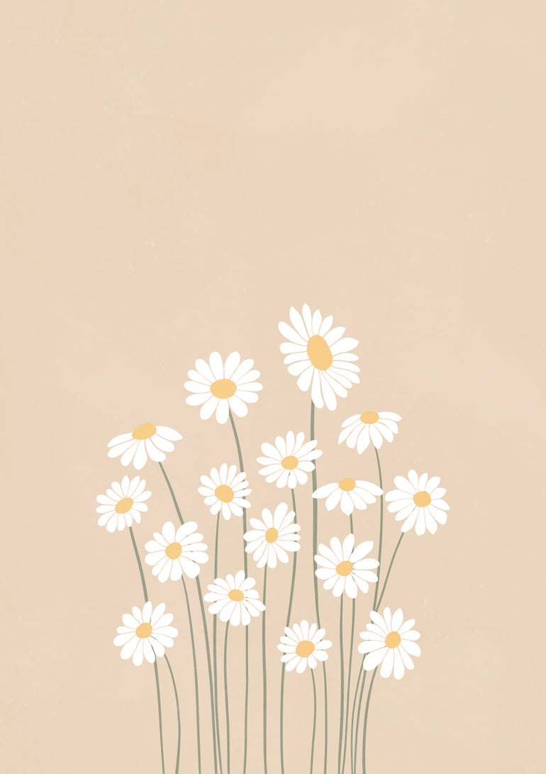 Quadro Warm Beige Daisies