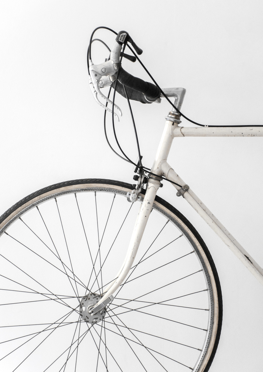 Quadro White Minimal Bicycle Love