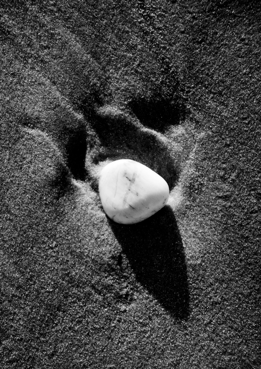 Quadro White Rock Black Sand