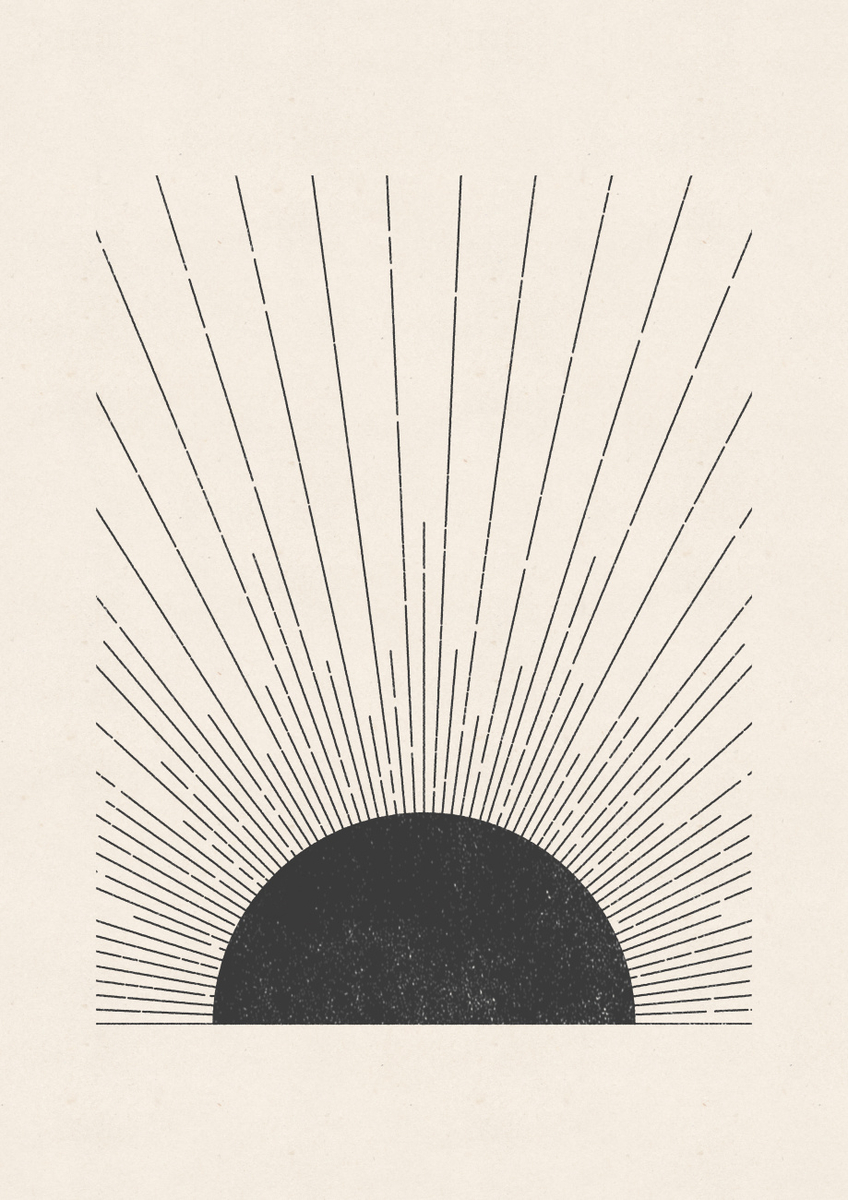 Quadro Woodblock the sun