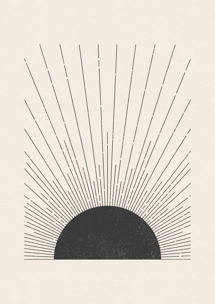 Quadro Woodblock the sun