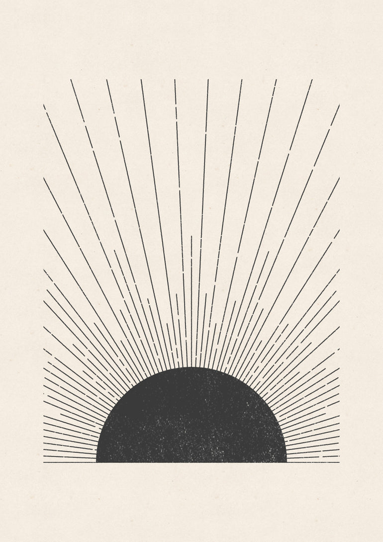 Quadro Woodblock the sun